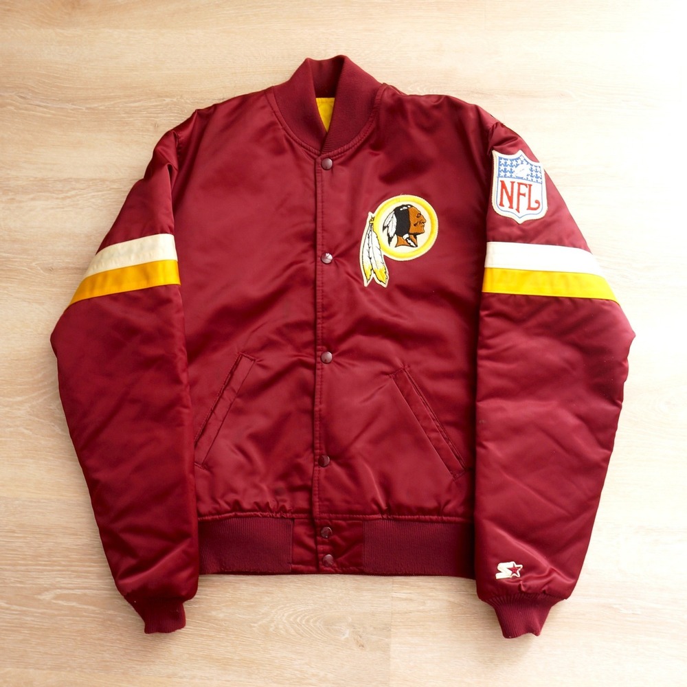 Vintage Starter Washington Redskins NFL Satin Bomber Jacket Medium Commanders